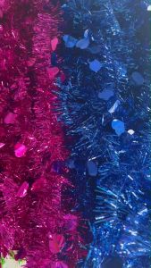 2มม สายรุ้งประดับและต้นคริสมาสต์ สำหรับบ้าน สมาสมสำหรับประตู 2 เมตร สายรุ้งประดับ Tinsel