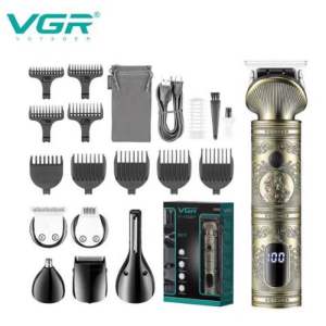 VGR V-106 100% original Professional Hair Clipper Hair Cut Mechine Nose Trim 6in1 USB Charging V106