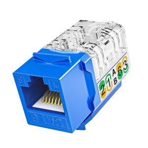 ZoeRax RJ45 Cat6/5e Slim Profile Keystone Jack 90-Degree Ethernet Punch Down Keystone Jack Compatible Patch Panel and Wall Plate