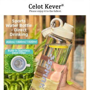 High Capacity Shatterproof Heat Resistant Portable Water Bottle With Tea Infuser