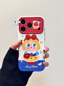 CANYU | Cute Cartoon Princess Style Full Protection Big Window Leather Texture Phone Case