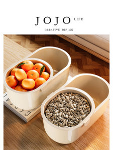 Luxury Plastic Fruit Nuts Storage Box Living Room Snack Organizer Mr. Grocerys PD Light Luxury Everyday Dining Tableware