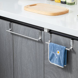 Kitchen Towel Rack Over Door Towel Bar Hanging Towel Holder Stainless Steel Cabinet Towel Hanger