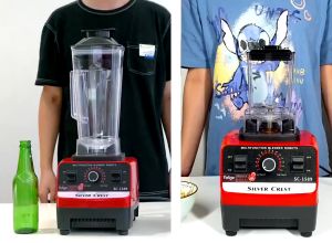(BLENDER) Máy Xay Sinh Tố Đa Năng KAW SILVER CREST SC-1589 Máy Xay Công Nghiệp 2 Cối Xay Công Suất 4500W