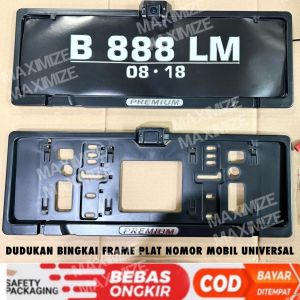 Cover Plat Nomor Bingkai Frame Dudukan Kamera Mobil Universal Premium