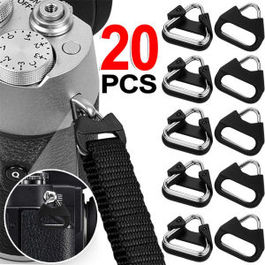 20PCS Stainless Steel Triangle Split Ring Camera Shoulder Strap Hook Lug Rings with Plastic Cap for Belt Hook Lanyard