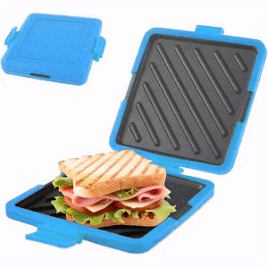 Microwave Sandwich Maker Grilled Cheese Toastie Sandwich Maker 3-in-1 Toastie Panini Press with Dishwasher Safe Design