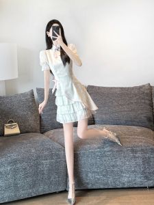 Young Womens New Chinese Style National Trend Modified Qipao Dress Miniature Sweet Summer New Arrival A-Line Skirt Dress