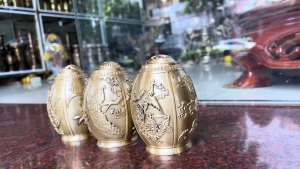 Ống đựng tăm bằng đồng cao 11cm đk bụng 8cm nặng 0.4kg (Bảo hành không bị kẹt tăm)