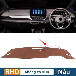 VW ID.4 ID4 Tấm Che Nắng Bảng Điều Khiển Ô Tô Phụ Kiện Che Nắng Chống Trượt Cho Volkswagen 2020-2025 Tấm Che Bàn Dụng Cụ Bằng Vải Nỉ