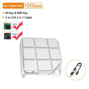 MAIWO 10Gbps M.2 2242 2230 NVMe SATA SSD Enclosure Case Type-C USB C Gen2 to NGFF NVMe PCI-E SSD box for iPhone 15 Pro MacBook