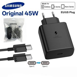 Samsung | 45w Charger Samsung Original Super Fast Charge Adapter 1.5M Type C Galaxy S25 S24 S23 S22 S21 S20 Note 20 Ultra 10 Z Flip Fold 7