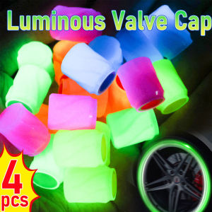 🔥Hot Selling🔥 4pcs Car Tire Luminous Valve Caps Colorful Car Motorcycle Bicycle Wheel Valve Dustproof Protective Cover Car Tire Decoration Accessories