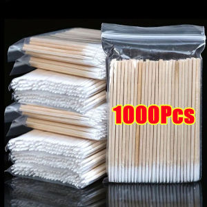 1000pcs Cotton Swab / Cotton Swabs Wood Sticks / Cotton Swabs Pointed Tip / Long Wood Handle Swabs / Cosmetics Sticks for Makeup Beauty Tools