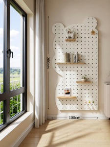 BEIQIVI | Tấm Lưu Trữ Gỗ Đục Lỗ Thiết Kế Treo Tường