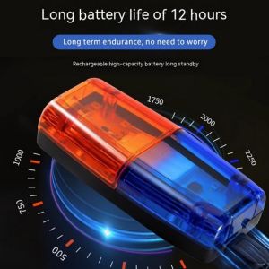 【Ready to ship】Safety Patrol Alarm LED Red Blue Multifunction Clip Flashing Warning Safety Shoulder Police Lights USB Charging Emergency Lamp Bicycle Accessories