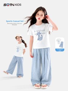SQTN.KIDS | Summer Girls Sports Leisure Outfit 2-Piece Set