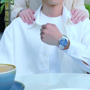 OLEVS Thép Không Gỉ Cặp Đôi Đồng Hồ Nam Nữ Chuyển Động Thạch Anh Tay Phát Sáng Chống Nước Thời Trang Thông Thường Chữ Số Ả Rập