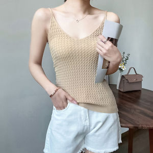 ⚡Port⚡ blouses women new style 2025 Korean fashion tops Knitting Vest Women Inner Wear Outer Wear Niche Design Sense Fashionable Camisole Top 2️⃣0️⃣2️⃣5️⃣