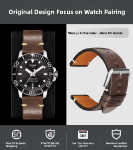 Maikes | Quick Release Retro Leather Watch Strap