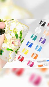 Hand-painted Glass Painting Pigment 3ml Non-baking Semi-transparent Creative Decorative Three-dimensional Painting Art Pigment