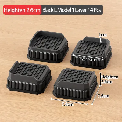 Adjustable Height Furniture Risers - High Load - Bearing Triple Anti - Slip for Sofa Bed & Desk