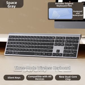 Wireless Bluetooth Keyboard and Mouse Set for Macbook - Silent Office Charging