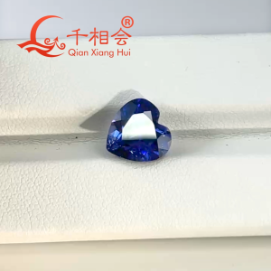Heart Shape Lab Grown Sapphire AGL Certificate Royal Blue Cornflower Blue Natural Cut Synthetic Corundum Loose Gemstone With Visible Inclusions DIY Accessories