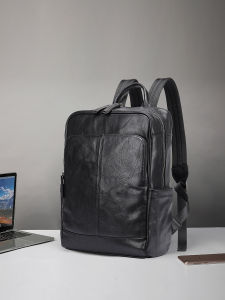 กระเป๋าเป้สะพายหลังผู้ชายหนังวัวแท้ น้ำหนักเบา ความจุขนาดใหญ่ กระเป๋านำคอมพิวเตอร์สำหรับเดินทางธุรกิจ กระเป๋าสะพายไหล่แบบอเนกประสงค์ กระเป๋าสะพายข้างแบบอเนกประสงค์