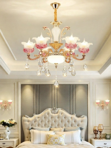 LAIDENG | European Style Zinc Alloy Crystal Candle Chandelier