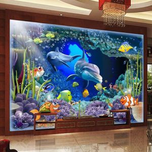 WALLPAPER CUSTOM IKAN 3D WALLPAPER BAWAH LAUT 3D - TERMURAH WALLPAPER BAWAH LAUT 3D
