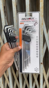 Bộ lục giác bông mai có lỗ 9 món dài T10-T50 BARKER LD-9BH