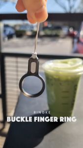RINGKE® BUCKLE FINGER RING STRAP Minimal Design Durable One-Touch Button Install to Phone Cases Keys Earphones Camera