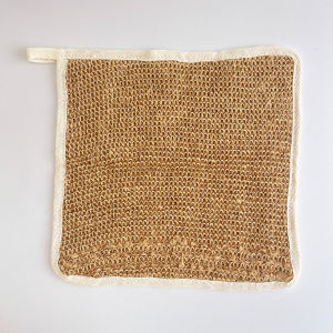 Natural Fiber Thickened Yellow Flax Kitchen Cleaning Cloth Durably Eco-Friendly for Dishwashing And Household Chores