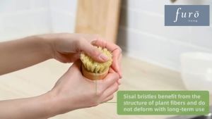 🇸🇬 Bamboo Kitchen Cleaning Dish Brushes Wooden Scrubbers Eco Friendly for Washing Cast Iron Pan/Pot