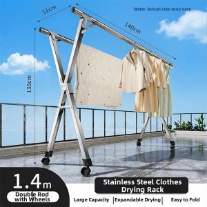 Hotata | Adjustable Foldable Stainless Steel Clothes Drying Rack