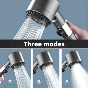 New Style Massage Shower Head Three-speed Adjustable Water Outlet One-click Water Stop Pressurized Shower Head