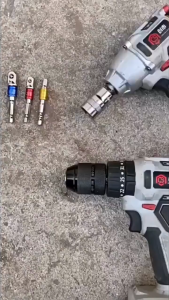 【DIY Myself】ชุด 3 ชิ้น ข้อต่อสว่านขันบล็อก ซ็อกเก็ตประแจ อะแดปเตอร์ ซ็อกเก็ตอะแดปเตอร์ 1/4 นิ้ว 3/8 นิ้ว 1/2 นิ้ว ก้านต่อประแจบล็อก