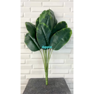 Daun Hias Tanaman Artificial Talas Pisang X12 Semilatex Dekorasi Taman Pajangan Dekorasi Meja