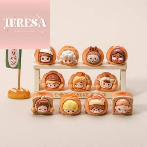11 pcs /Set BUBBLE ALKALINE WATER BREAD BAKING COFFEE SHOP RESIN ACCESSORIES 泡泡碱水面包烘焙咖啡店树脂配件