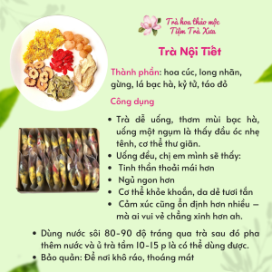 TRÀ NỘI TIẾT - TRÀ ĐIỀU HÒA NỘI TIẾT - Tiệm Trà Xưa - Trà hoa thảo mộc - Trà nội tiết tố nữ