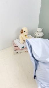 Rainflower ตุ๊กตาหมีอัลมอนด์ (สีครีม) นาโนกลิ่นคาราเมล