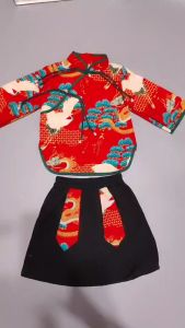 ชุดตรุษจีนเด็กมังกรทอง ลายผ้าสวยมาก เป็นมงคล ราคา ฿ 100 ฿ 600