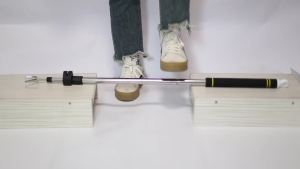 Drapery Pull Rod Curtain Pull Rod for Curtains Drapes Telescopic Adjustable 36\" to 63\" Universal Made of Stainless Steel Material and Comfortable Sponge Handle