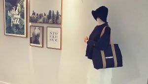 IELGY Túi Vải Bố Đeo Một Vai Thường Ngày Cho Nữ Chữ Đơn Giản Sức Chứa Lớn Phiên Bản Hàn Quốc