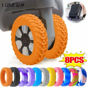 8/16Pcs Thicken Texture Silicone Wheels Protector Reduce Noise Travel Luggage Wheels Cover Luggage Accessories for Travel Luggage