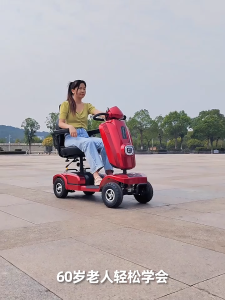 Mobility scooter Detachable battery scooter4 wheels battery scooter senior PWD scooter red