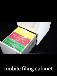 Durable Steel Mobile Office Storage Cabinet Metal File Cabinet With Drawer Large capacity with Wheels