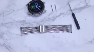 Metal 20mm 22mm Strap For Garmin Forerunner 570 165 255 265/Vivoactive/Venu Stainless Steel Watch Band For HUAWEI Watch GT 5 4 3