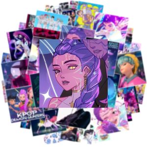 Hot 56Pcs K-Pop Demon Hunters StickersDIY Demon Hunters Stickers Phone Luggage Skateboard Waterproof Decals Christmas Gifts